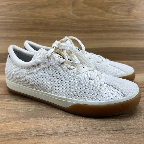 Women’s Cream Knit Athletic Sneakers with Gum Sole - Picture 2 of 11